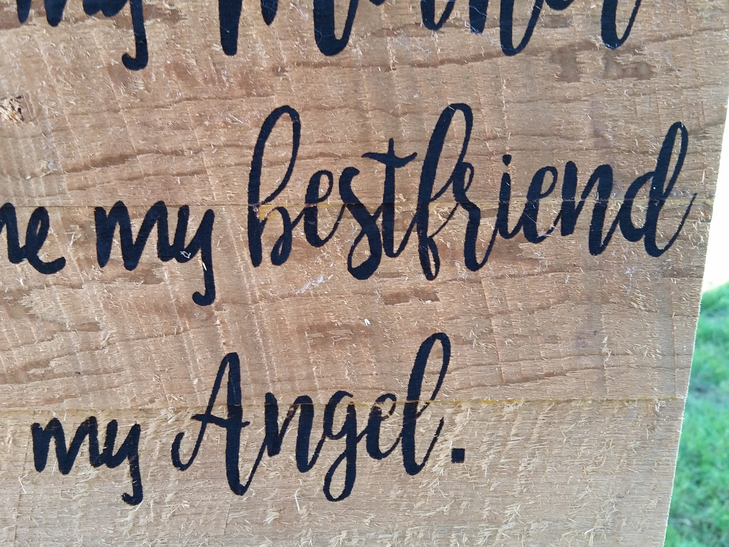 My Mother, In Memory, Mom Sign,  Memorandum my Angel, Personalized Sign, rough sawn Barn pallet Wood, Primitive, mothers day, wooden