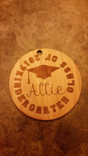 Personalized Ornament, Engraved Wooden, Hanging, Kindergarten, Graduation, Custom, School Gift,Laser Engraved, FootStepsinthePast