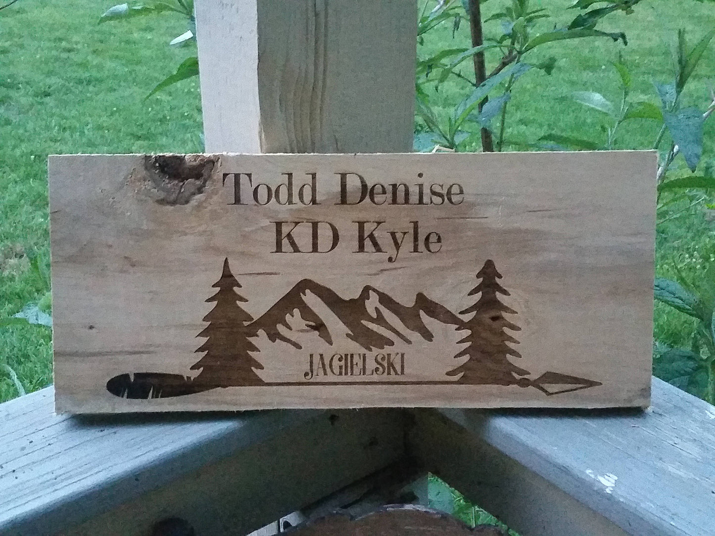 Personalized Wood Name Sign Wall Decor, Camper, Hunting, Mountains, Personalized Family Name Signs, Last Name Sign Family, Primitive, Custom