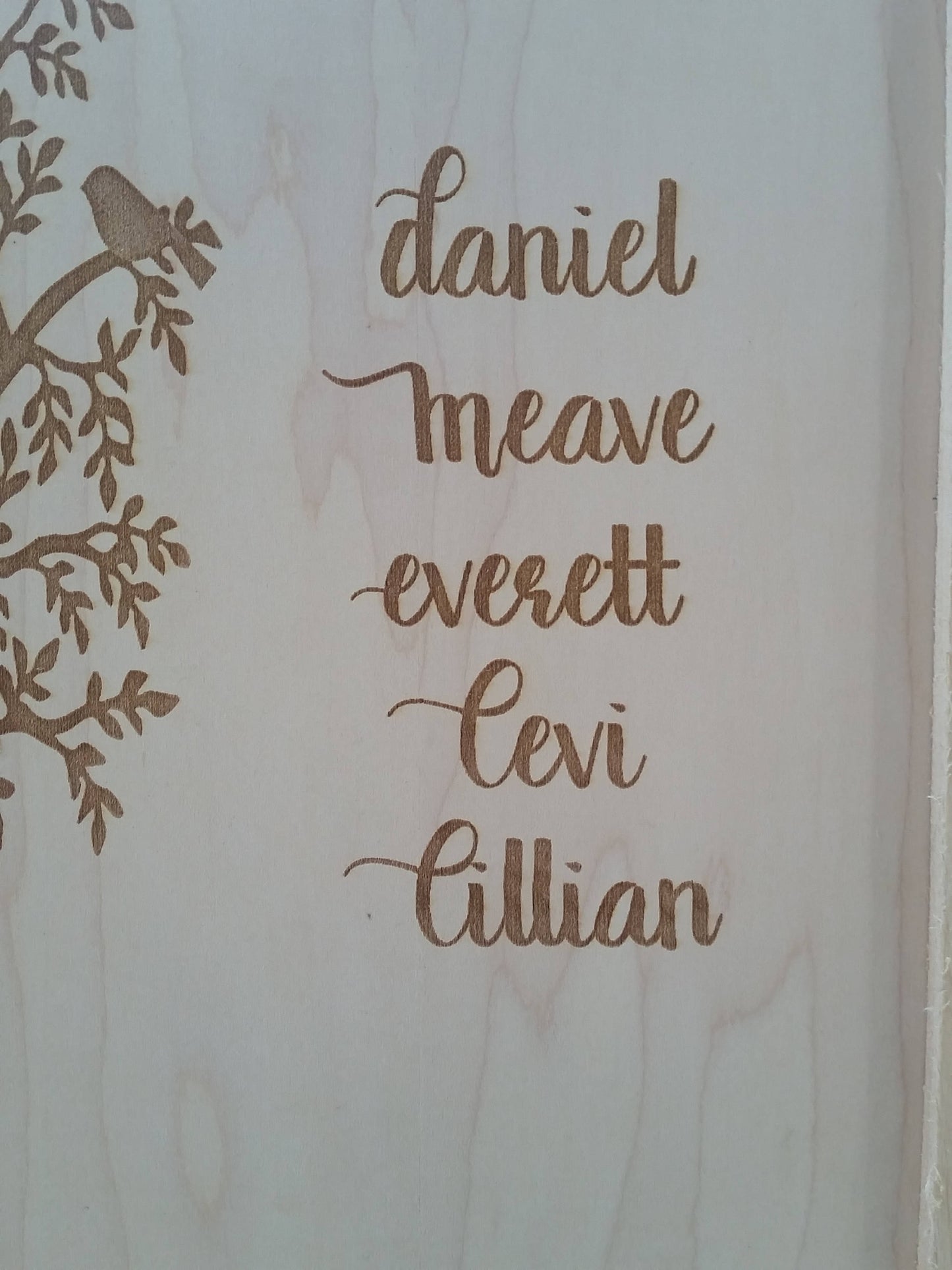 Personalized Wooden Family Tree Sign