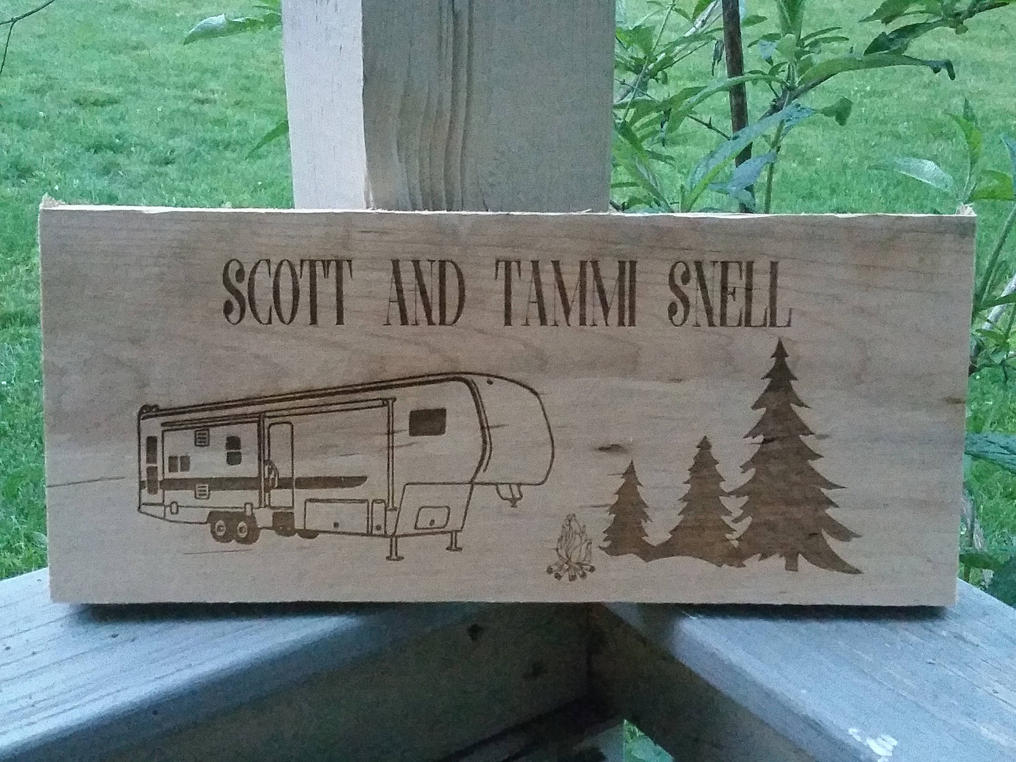 Personalized Wood Name Sign Wall Decor, Camper, Fifth Wheeler, Mountains,  Camping, Personalized Family Name Signs, Last Name Sign Family,