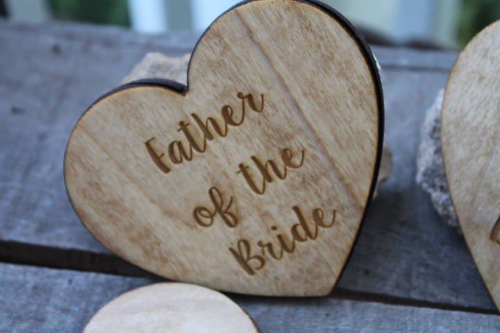 Personalized Coasters, Coaster Set, Wedding Party Gift, Custom Wood, Personalized, laser engraved, place marker heart cut out wooden engrave
