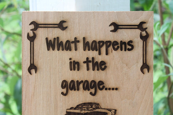 Garage décor mechanic sign collector car man cave wall art gift for him wood wooden outdoor indoor rustic antique primitive manly guy