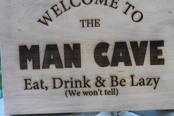 personalized man cave sign great gift for men on solid wood art decor plaque rustic manly  footsteps in the past