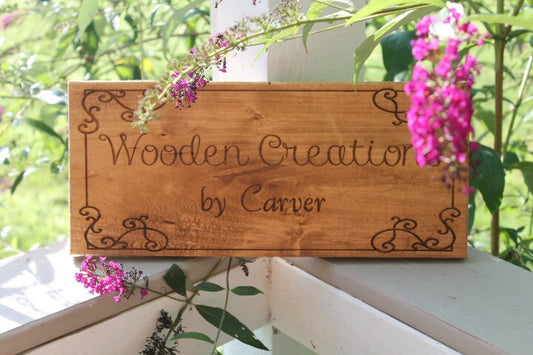 Custom Wood Sign, Business Sign, Outdoor Sign, Wall Decor, Personalized Name Signs, Laser Engraving, Custom, Footstepsinthepast