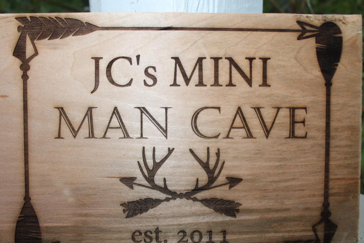 Mini Man Cave, Man Cave, Nursery Wall Art, Boys Sign, Personalized, Reclaimed Barn Wood, Custom Sign,FootStepsinthePast, Laser Etched