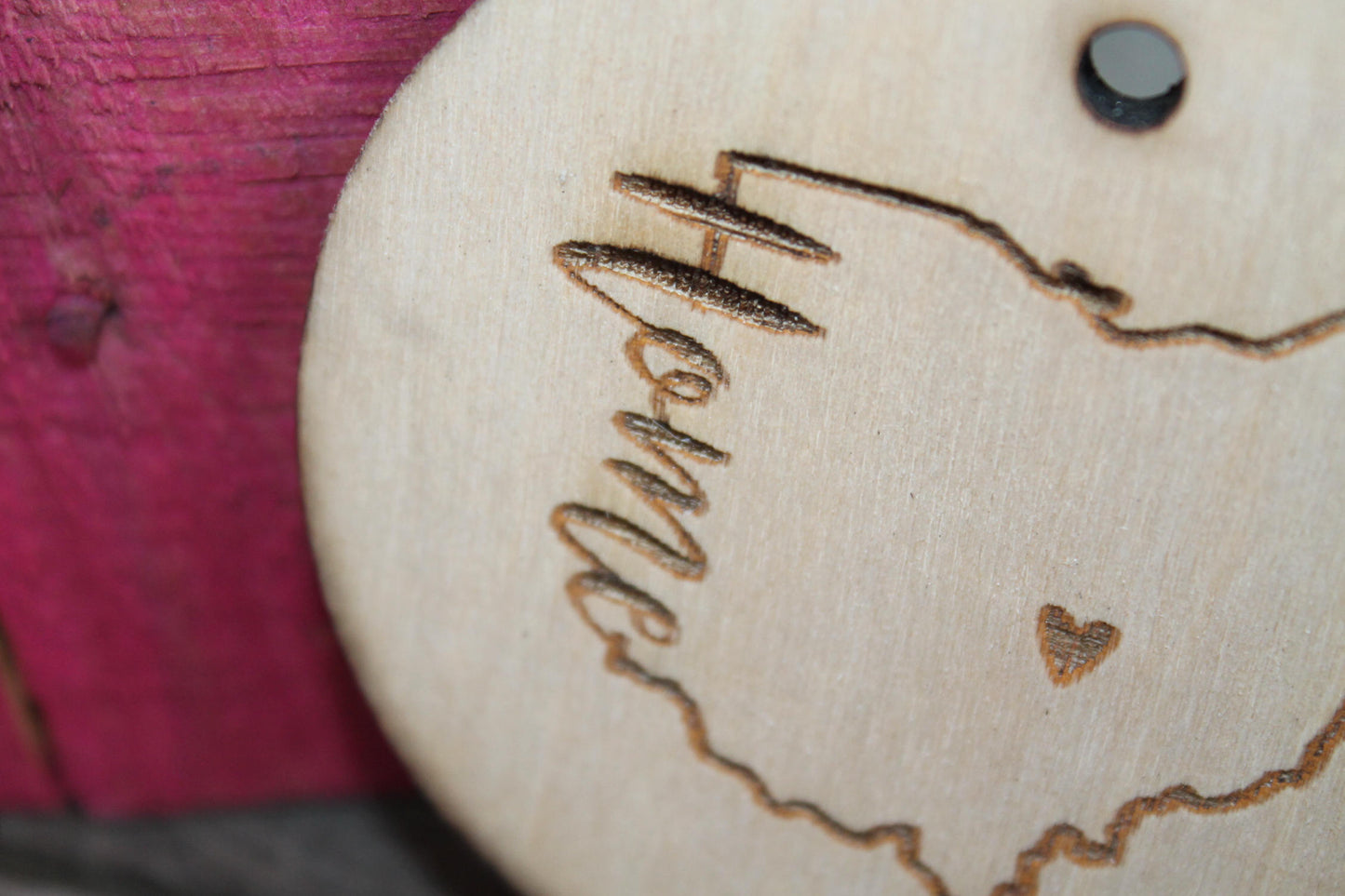 Custom Ohio, Home, Custom Ornament, Canal Winchester, Your City, Your State, Ornament, Laser Engraved, Wood Cut Out, Footstepsinthepast