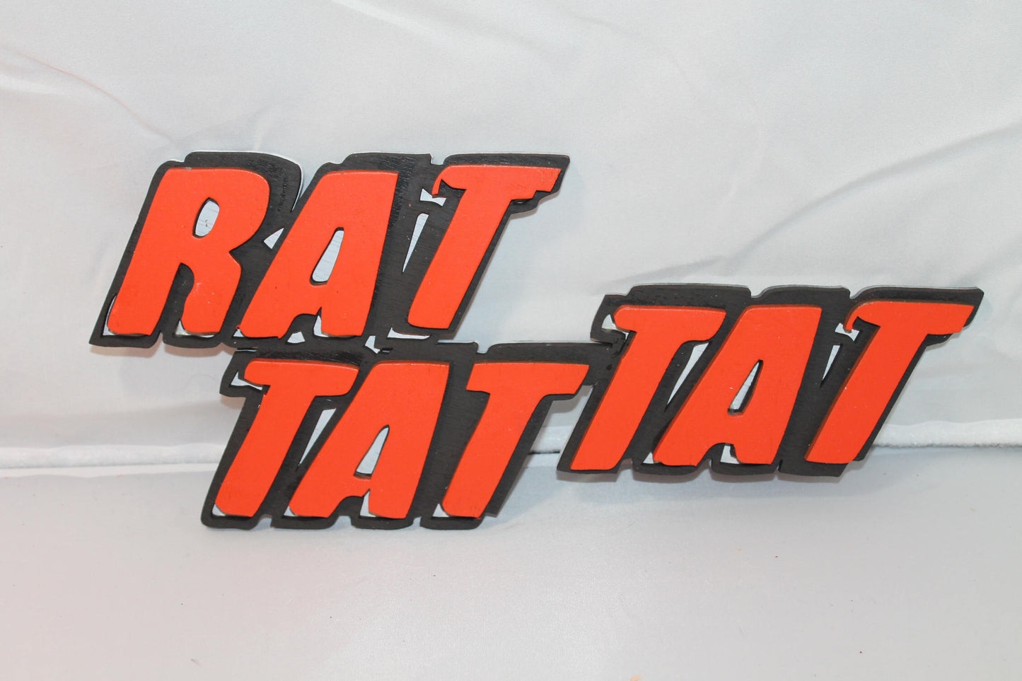 Rat Tat Tat, Comic Book Word of Action, Sound Effect, Super Hero, Sign, Wooden Words, Laser Cut Out, Wood Cut Out,Footstepsinthepast