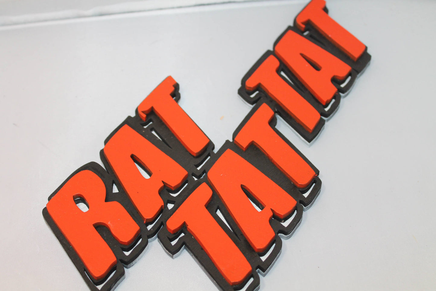 Rat Tat Tat, Comic Book Word of Action, Sound Effect, Super Hero, Sign, Wooden Words, Laser Cut Out, Wood Cut Out,Footstepsinthepast
