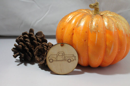 Vintage Truck, Old Truck, Christmas Ornament, Custom Ornament, Laser Engraved, Wood Cut Out, Footstepsinthepast