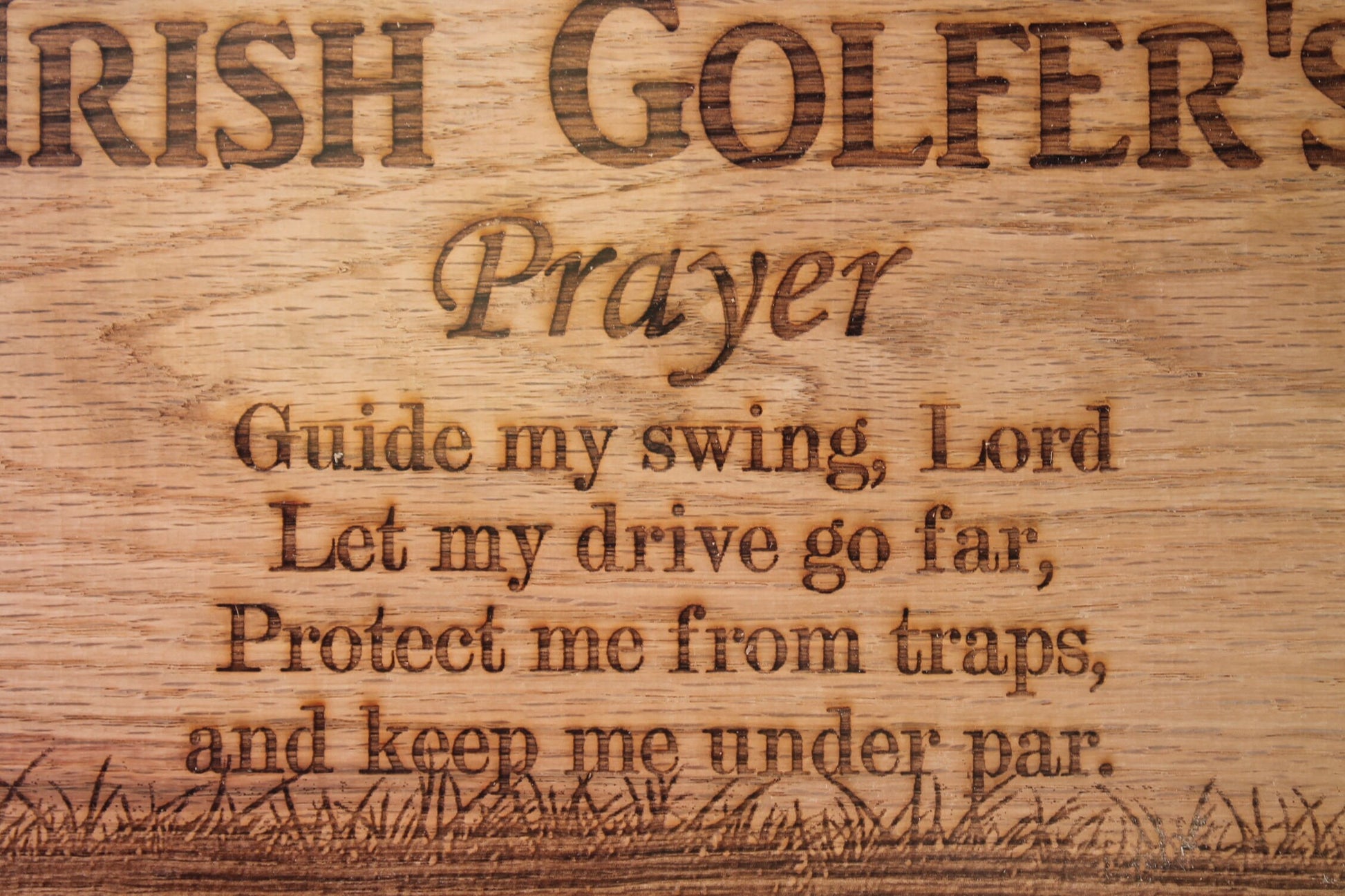 Irish Golfer, Irish, Prayer, Wood Sign, Golf, Sign, Personalized Wood Sign Wall Decor, Gift, Primitive, Custom, Footstepsinthepast