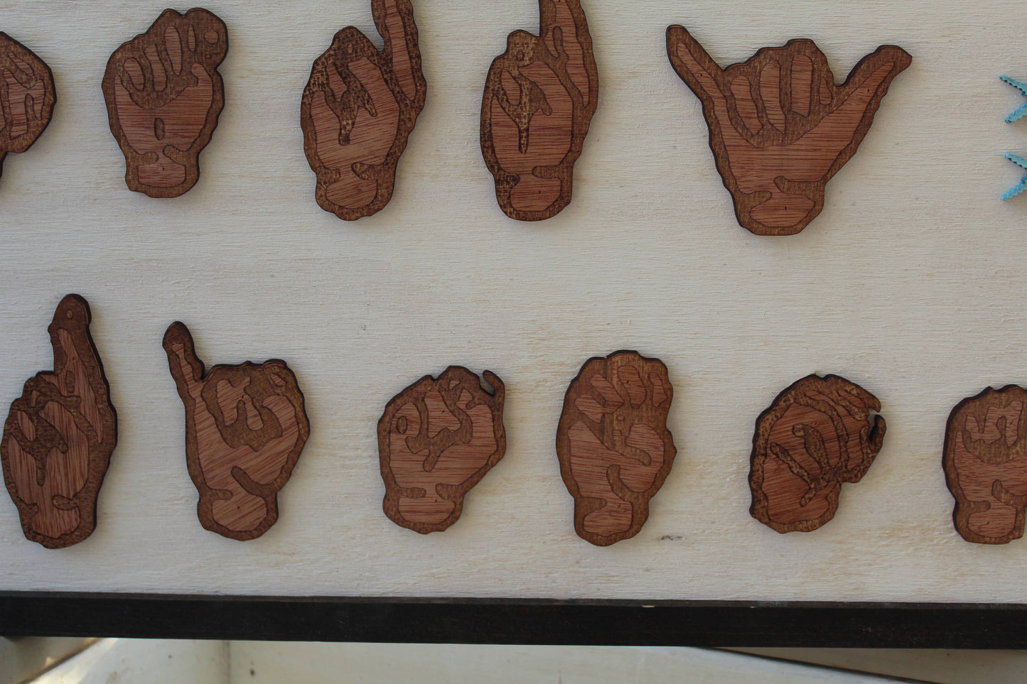 American Sign Language, ASL, Merry Christmas Sign, for the Deaf, Wood, Hands, 3D Hands,  Laser Cut Outs,Solid Wood Frame, Footstepsinthepast