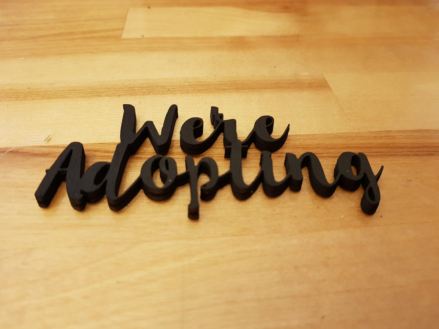 We're Adopting, Adopting Sign, Adoption, Picture Prop, Wooden Words, Laser Cut Out, Wood Cut Out, Custom Word Art, , Footstepsinthepast