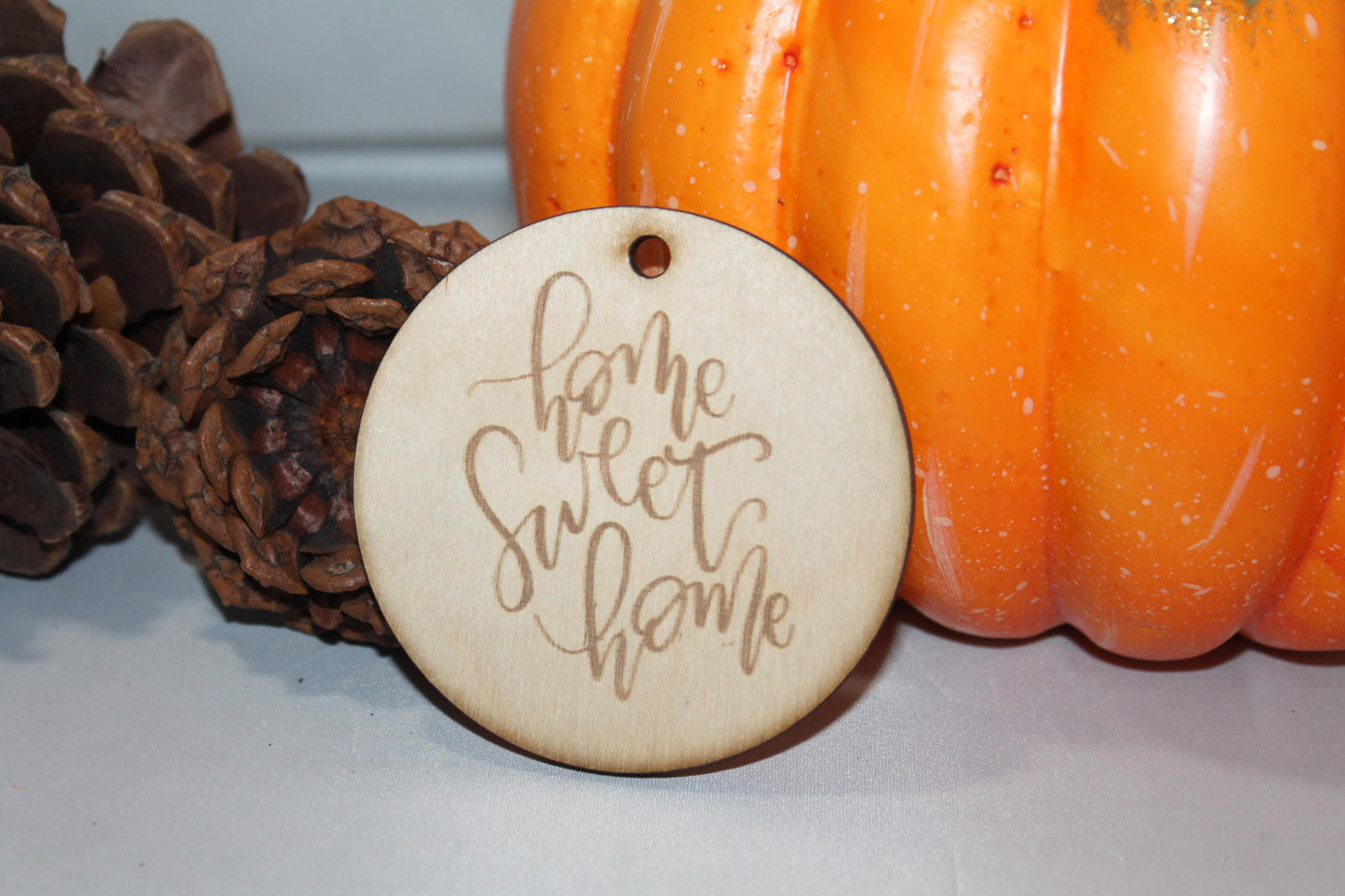 Home Sweet Home, Home, Custom, Christmas Ornament, Laser Engraved, Wood Cut Out, Footstepsinthepast