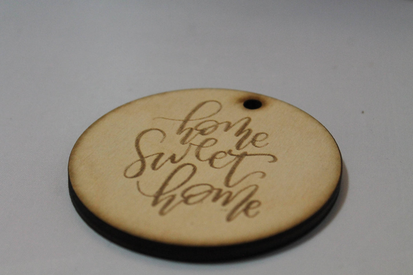 Home Sweet Home, Home, Custom, Christmas Ornament, Laser Engraved, Wood Cut Out, Footstepsinthepast