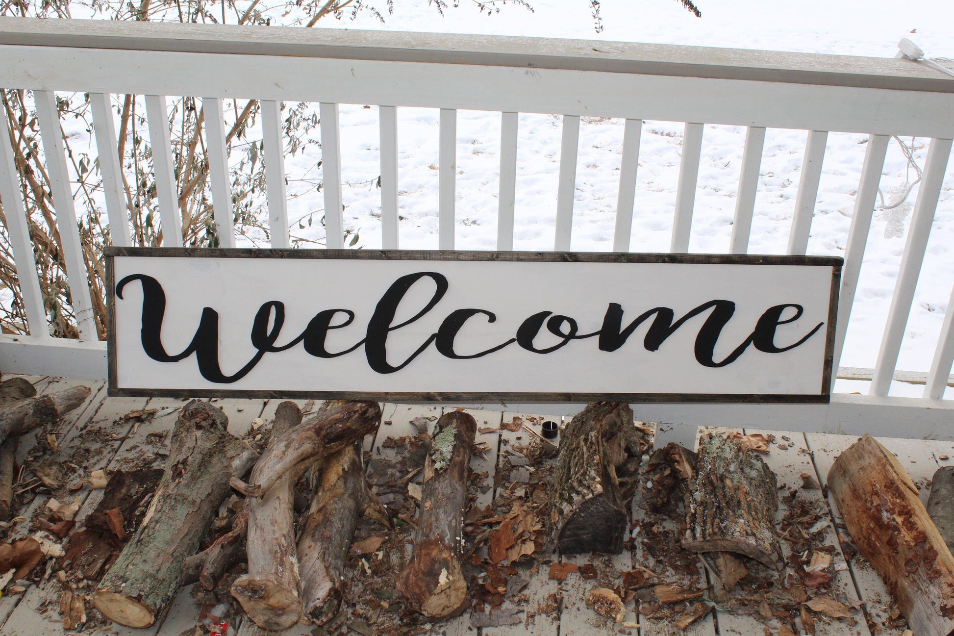 Large rustic welcome sign, front porch deck decor outdoor signs indoor signage great decor shabby chic primitive farmhouse wood farm house