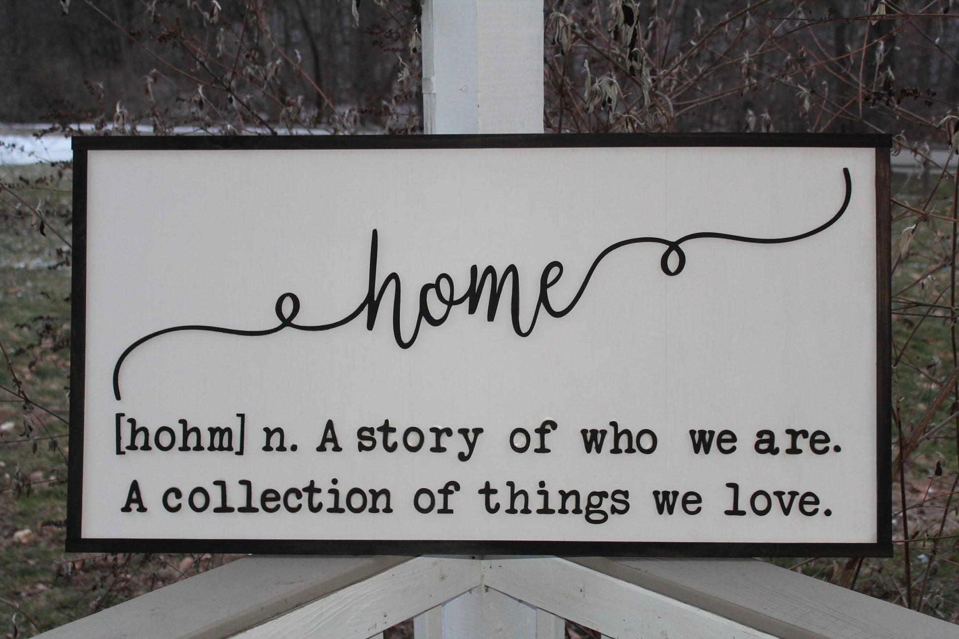Home, Sign, Things we Love, Large Farm House Sign, 3D Letters, Not Painted, Large, Fire Place Sign, Shabby Chic, FootStepsinthePast