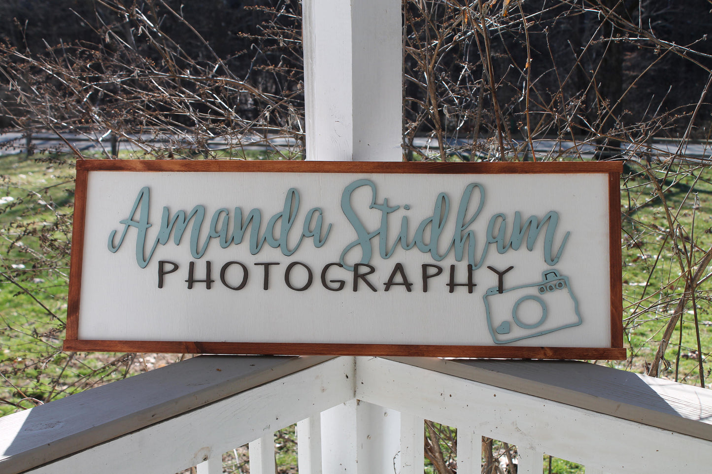 Large Custom wood sign for Photography Business logo We Use Your Graphic and Colors, Wood, Laser Cut Out, 3D, Extra Large, Sign, Camera