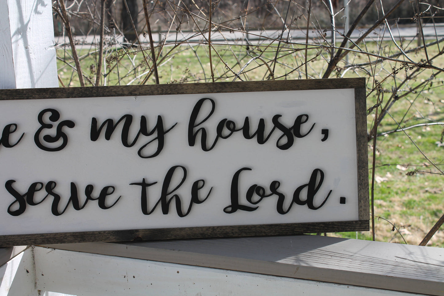 As for me and my House, We will Serve the Lord, Large, 3D, Wood, Laser Cut Out, 3D, Extra Large, Sign, Fireplace Sign, Footstepsinthepast