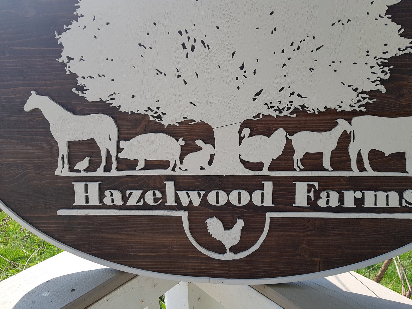 Business Sign, Oval, 3D, Large, Custom, Hobby Farm, Indoor, Outdoor, Your Logo, Business Logo, Laser Cut, Wood, Sign, farmhouse wooden farm