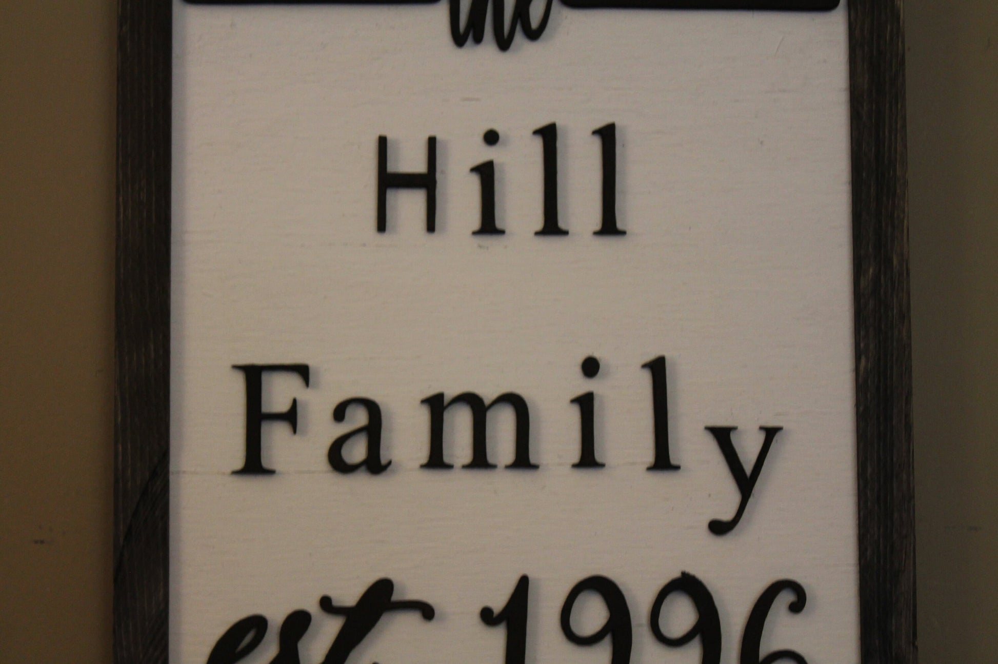 Family Name Sign, last name sign ,Established, Customize, Large, 3D, Wood, Laser Cut Out, Extra Large, Sign, custom personalized black white