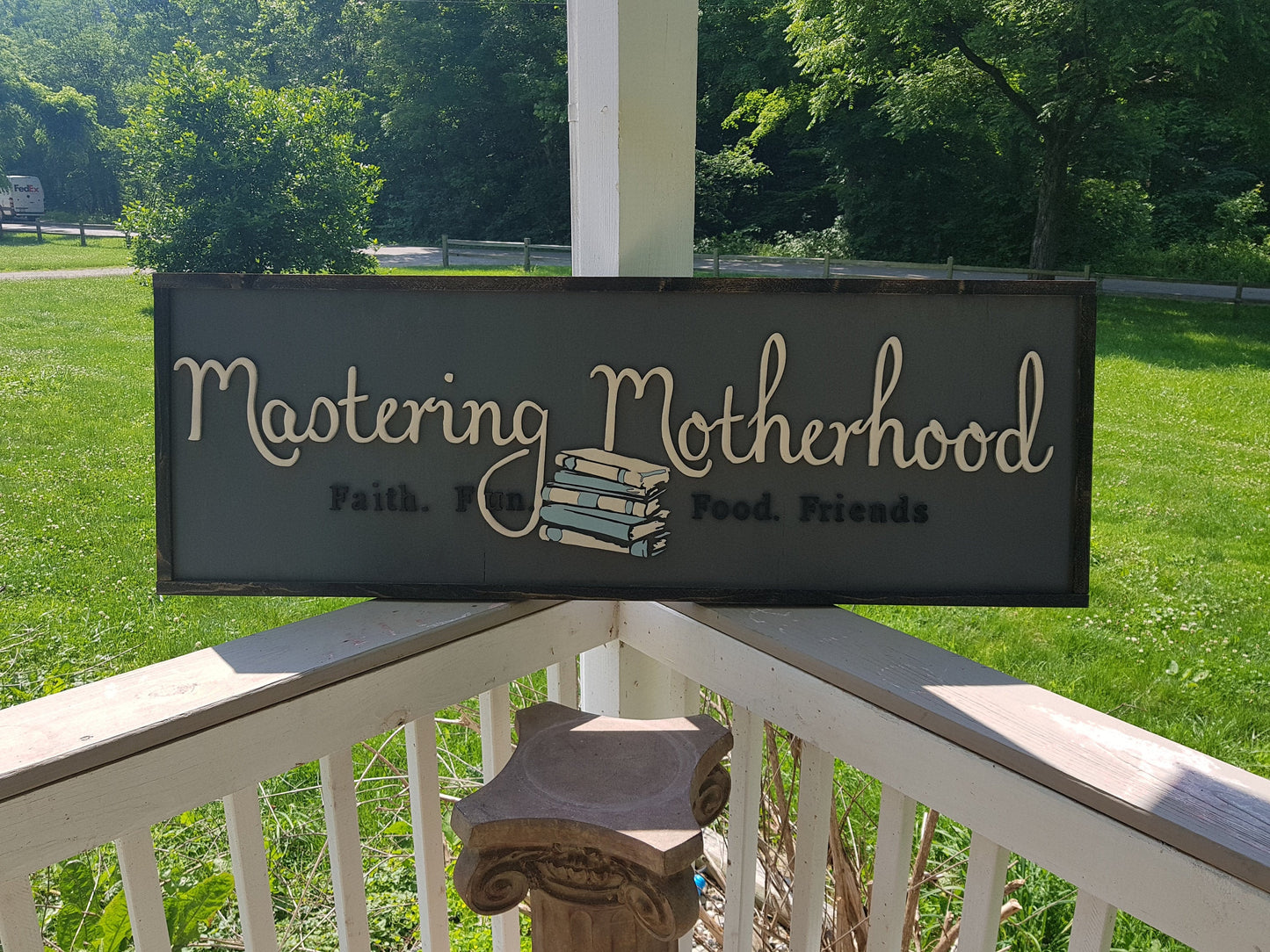 Mastering Motherhood, Educational, Conference, Sign, Commercial Business Sign, Wood, 3D, Exterior Sign, Outdoor, Entrance Sign, Personalized