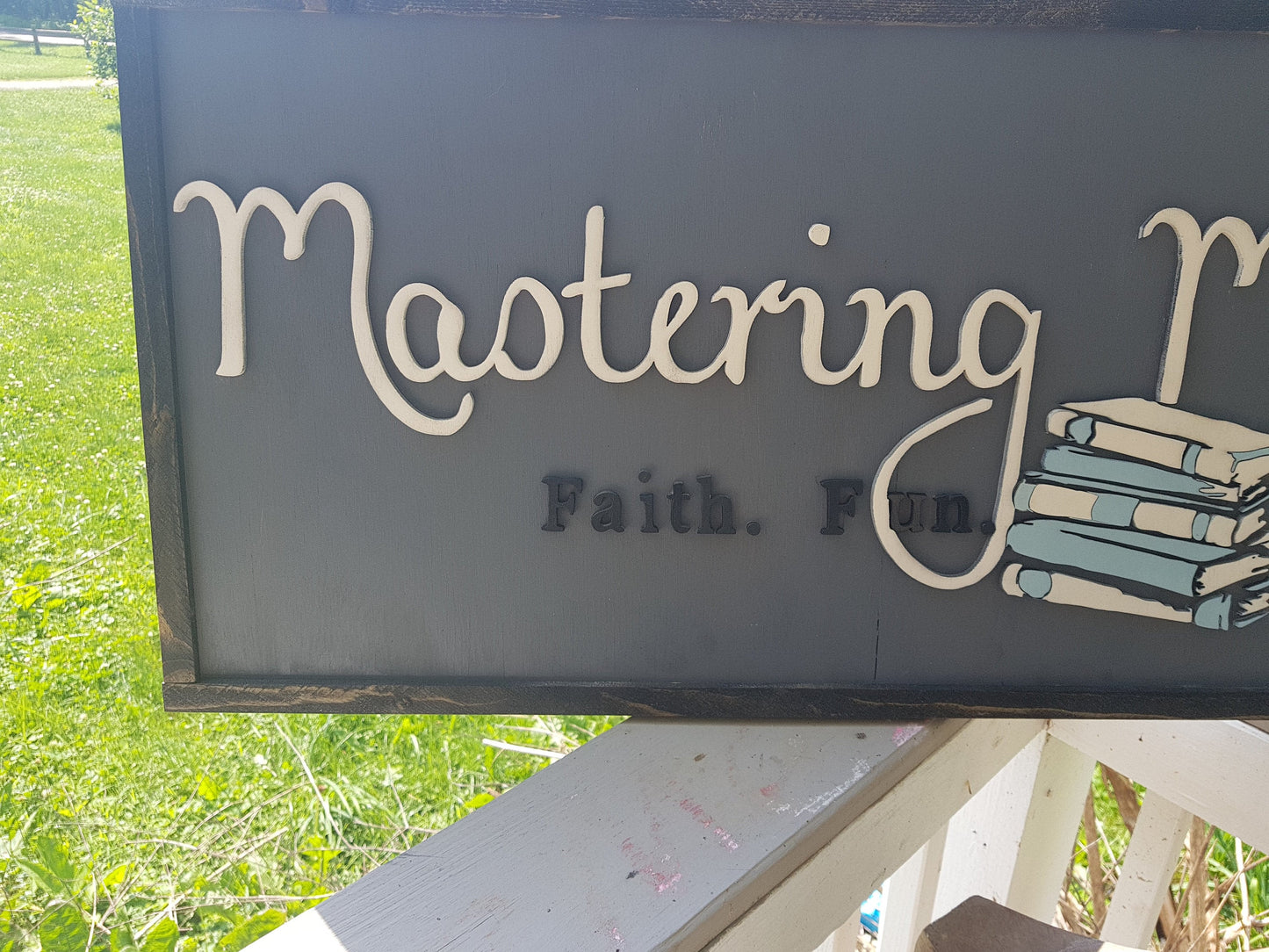 Mastering Motherhood, Educational, Conference, Sign, Commercial Business Sign, Wood, 3D, Exterior Sign, Outdoor, Entrance Sign, Personalized