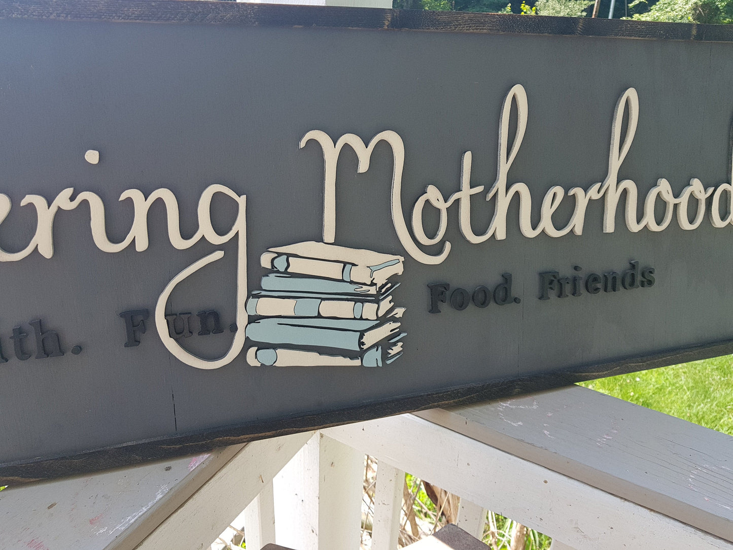 Mastering Motherhood, Educational, Conference, Sign, Commercial Business Sign, Wood, 3D, Exterior Sign, Outdoor, Entrance Sign, Personalized
