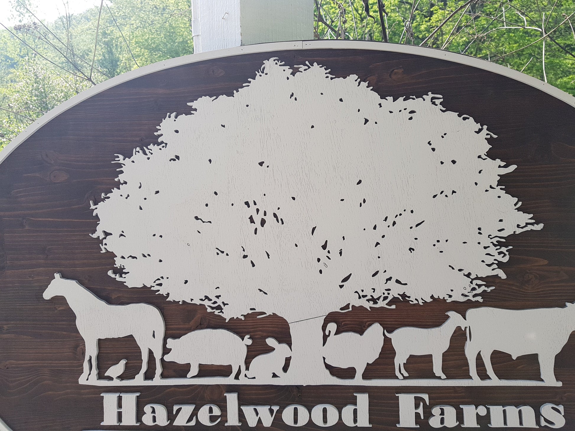 Business Sign, Oval, 3D, Large, Custom, Hobby Farm, Indoor, Outdoor, Your Logo, Business Logo, Laser Cut, Wood, Sign, farmhouse wooden farm