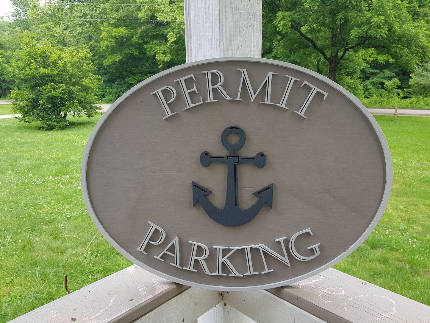 Nautical Sign, Parking Permit Sign, Parking Sign, Anchor Sign, Custom Logo Business Sign, Commercial Sign, Wood, 3D, Sign Footstepsinthepast
