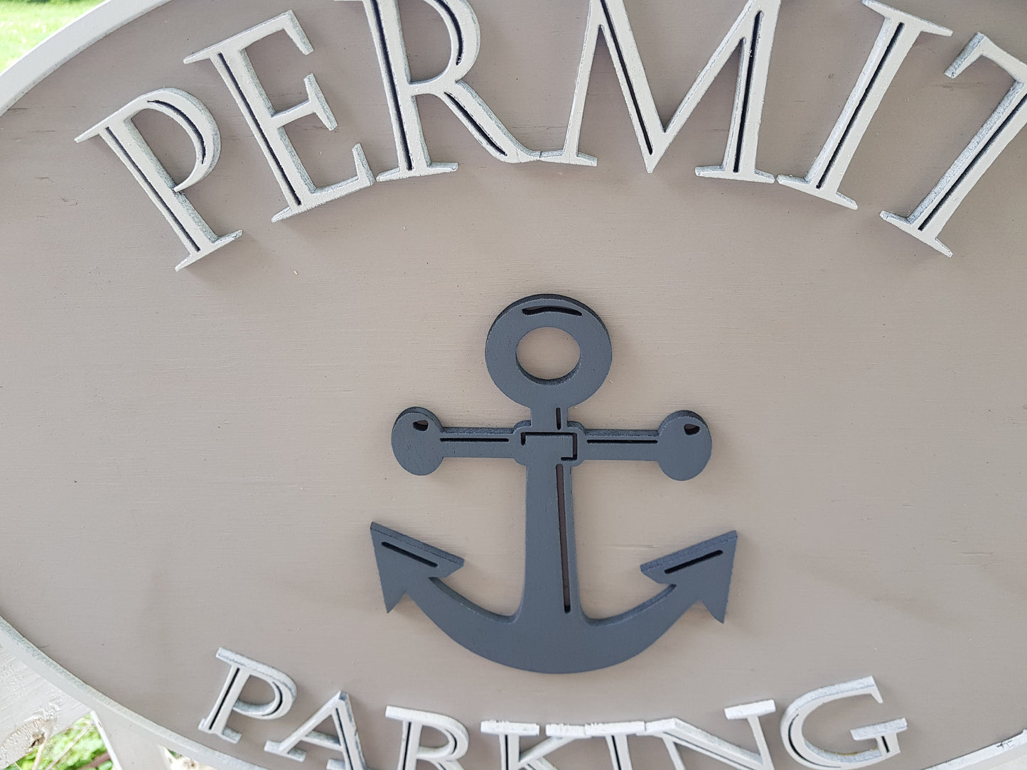 Nautical Sign, Parking Permit Sign, Parking Sign, Anchor Sign, Custom Logo Business Sign, Commercial Sign, Wood, 3D, Sign Footstepsinthepast