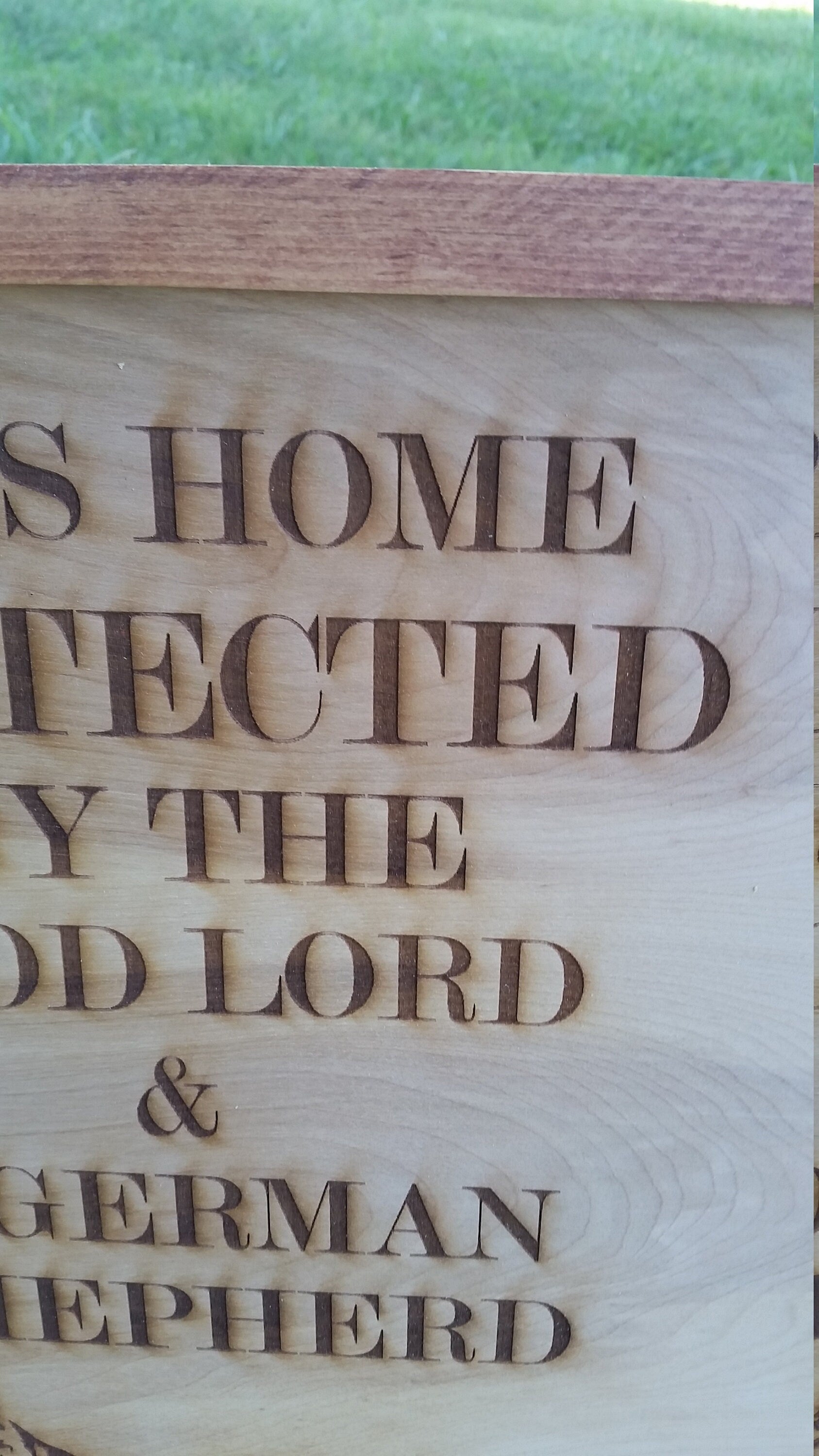 German Shepherd sign, This home is Protected by good Lord and a German Shepherd, Handmade wood Sign, Personalized Signs dog lover gift decor