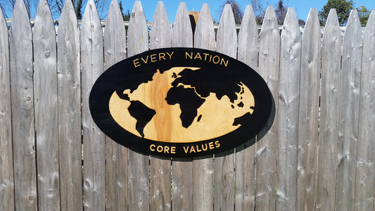 World Map, Large Wood Sign, Business Logo, Wood, Laser Cut Out, 3D, Wooden, Extra Large, Personalized, Footstepsinthepast
