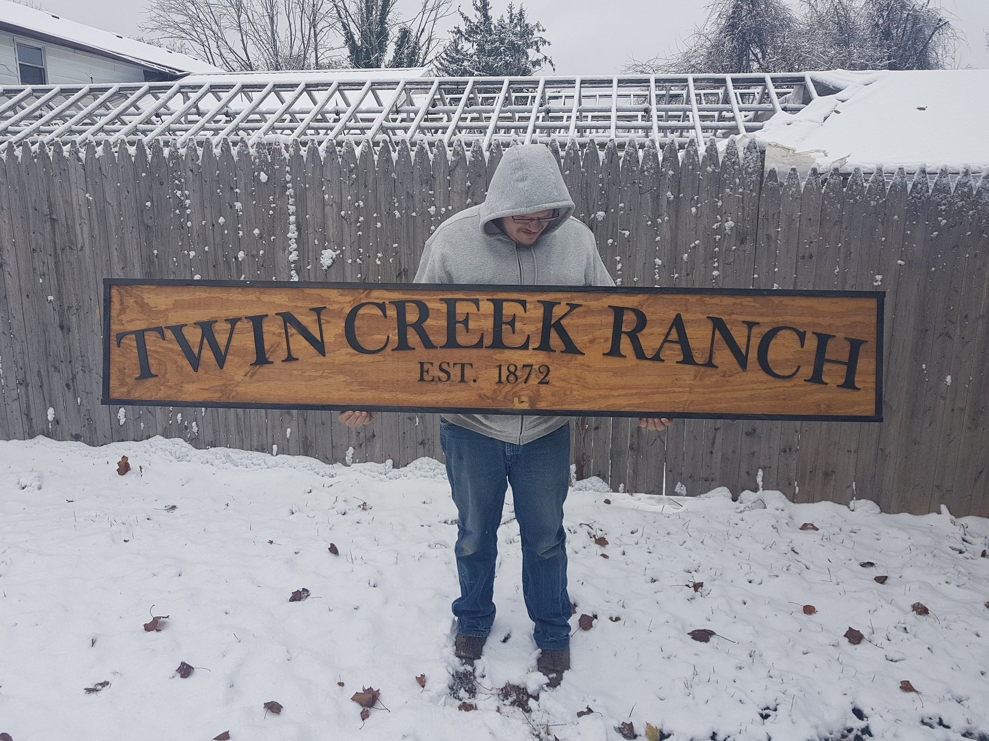 Custom Ranch Rustic Sign Wooden Laser Cut Single Doublesided Farm Homestead Giftable Personalized Business Sign Camp 3D Raised Letters