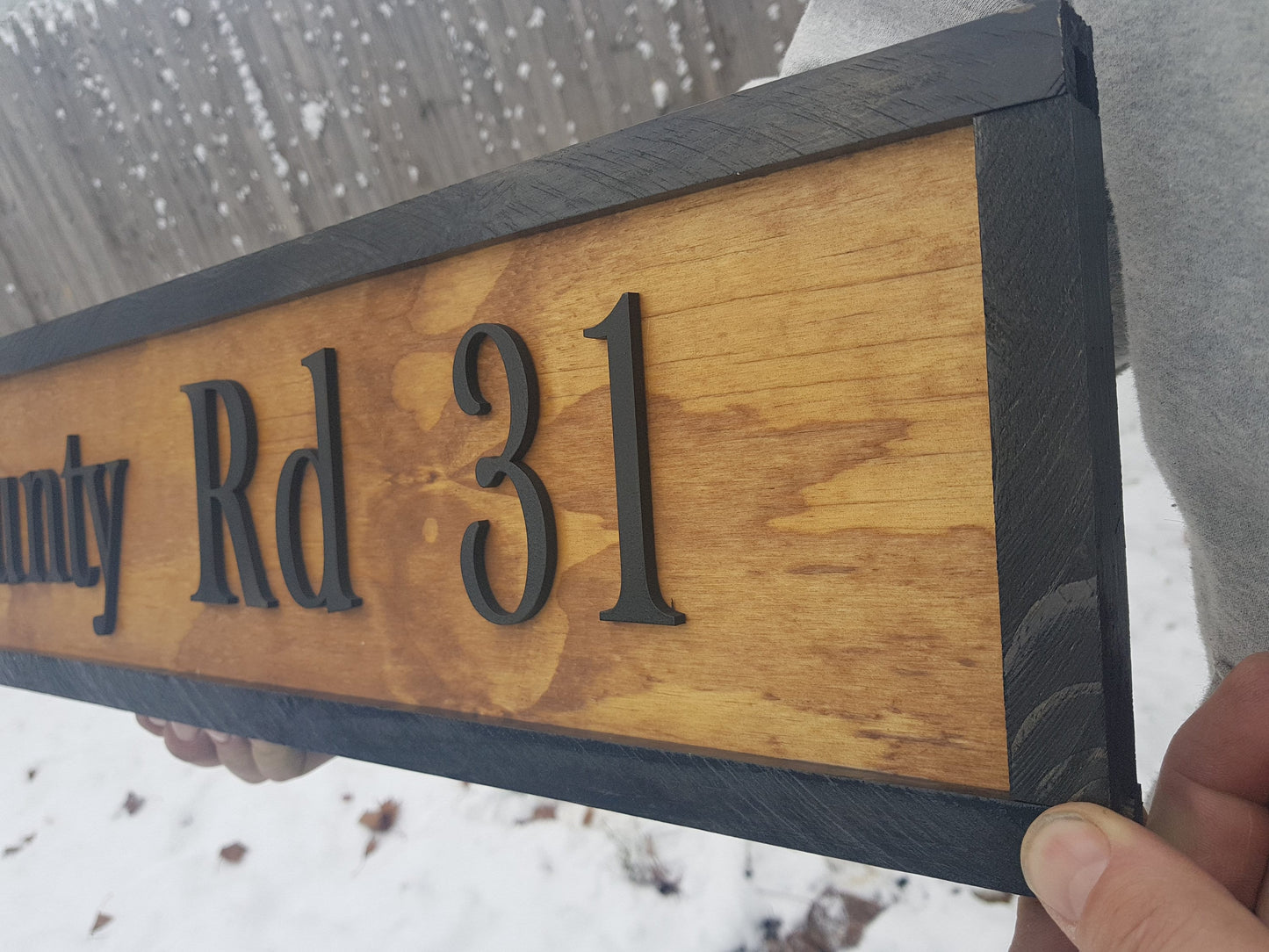 Address Sign, 3D, Large Custom Address Sign, Over-sized Rustic, Wood, Laser Cut Out, Extra Large, Sign Footstepsinthepast