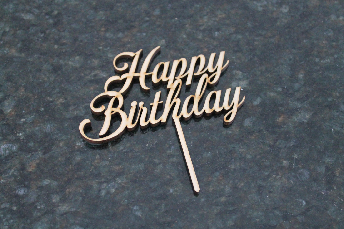 Happy Birthday Cake Topper, Cupcake Topper, Happy Birthday, Cutout, DIY, Wood Word, Laser Cut, Wooden, Decor, Birch