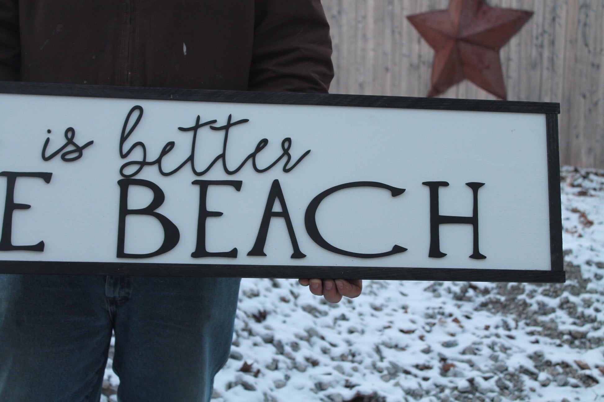 Life Is Better At The Beach Large Sign, Coastal, Ocean, Nautical,Large Raised Letter, Large Custom Sign, Over-sized, Wood, Extra Large, Sign