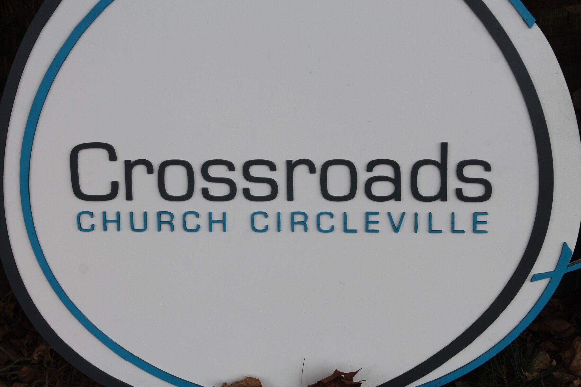 Custom Round Church Business Commerical Signage Made To Order Crossroads Ministry Store Front Small Business Sign Logo Circle Wooden 3D