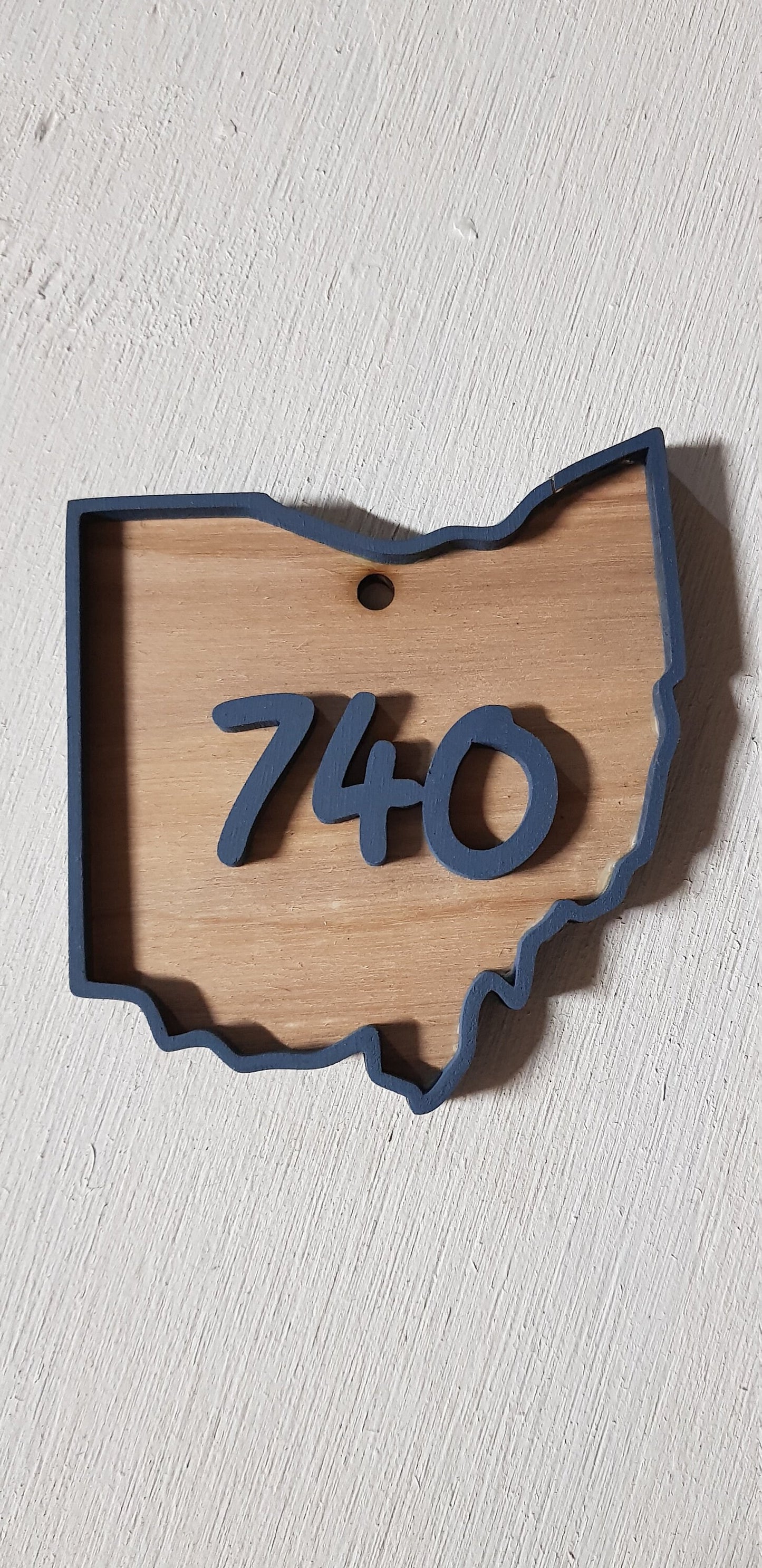 Custom State, Raised Area Code, Raised Sign, Ohio, 740, 3D, Wood, Your Words, Custom, Wooden Words, Laser Cut Out, Wood Cut Out