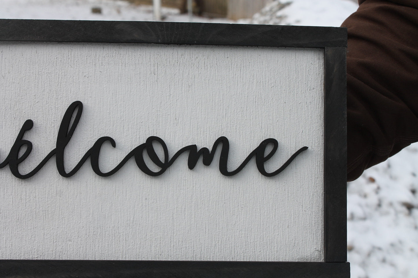 Welcome Porch Sign Wood Sign, Country Sign, Country , Shabby Chic, Large Raised Letter, Primitive, 3D, Framed, Script