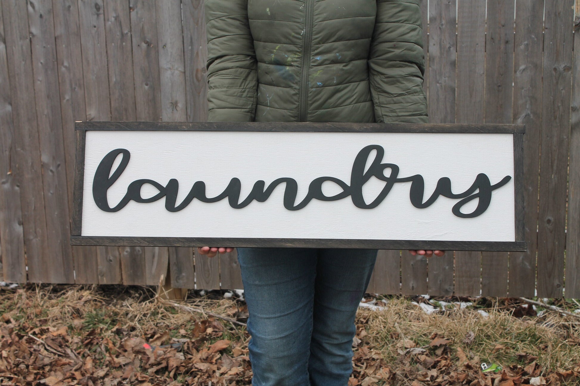 wood sign for laundry room large handmade free shipping