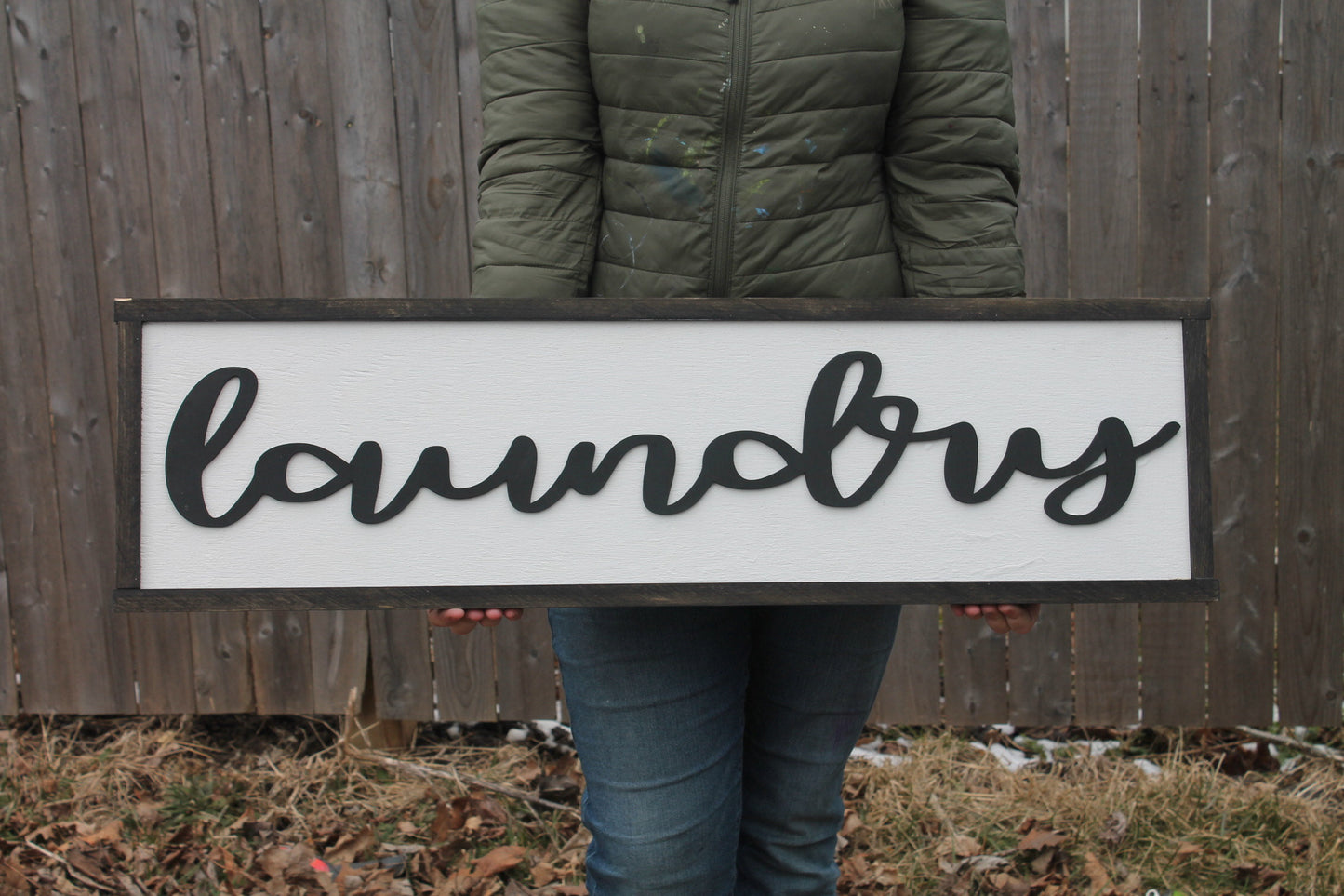wood sign for laundry room large handmade free shipping
