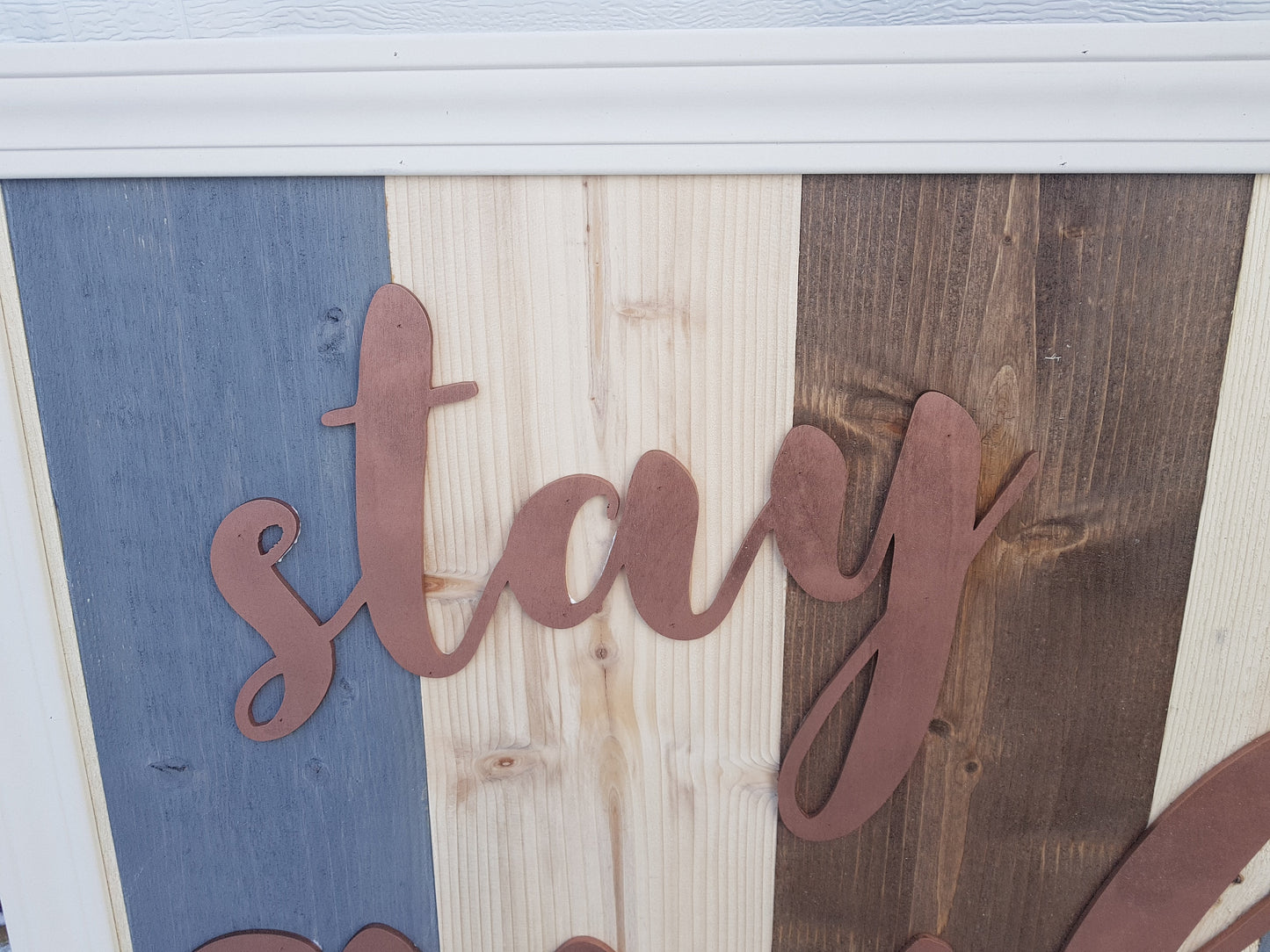 Stay Awhile Wood Sign, Raised Letters, Over Sized, Barn Wood, Rustic, Shabby Chic, Couch Sign, Fireplace Sign