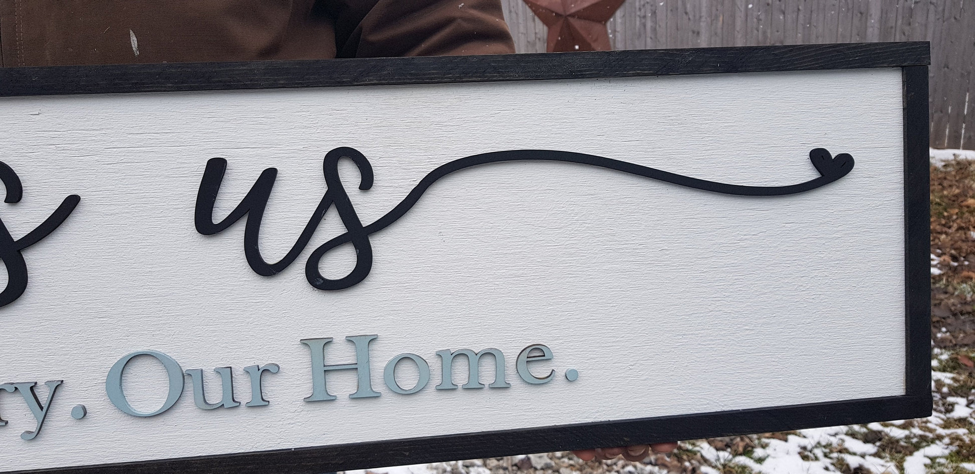 This is Us Our Life Our Story Our Home Large family sign wood fireplace living room dinning room shabby cottage chic farmhouse rustic decor