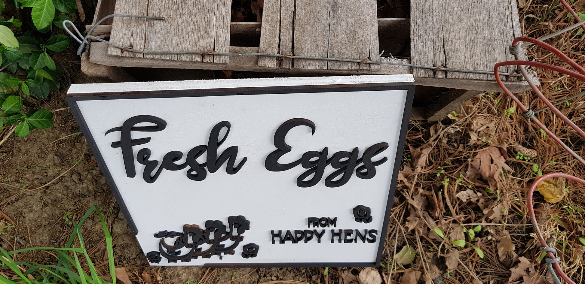 Chicken Coop Farm Eggs Chicken Tender Country Fresh Hens Chicks Happy Hens Handmade Sign Stand Kitchen