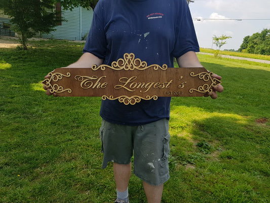 Family Name Raised Sign, Wooden, Wood, Established Sign, Last Name Sign, Large, Custom, Outdoor, Wedding Gift, 3D, Custom, Personalize