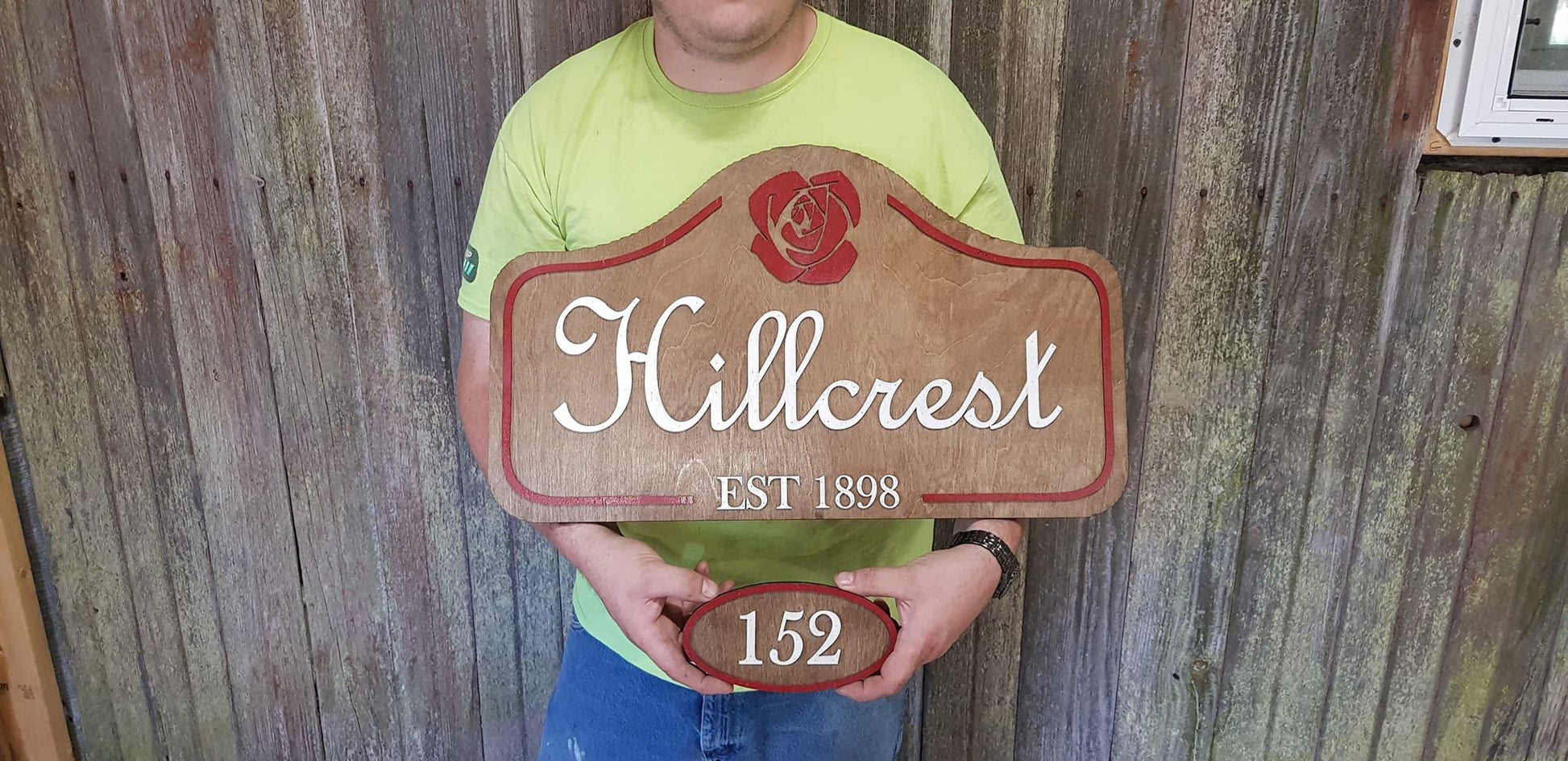 Custom Large Wood Business Sign and Matching Address Sign, Apartment Complex, Small Business, Your Logo, 3D, Raised Text