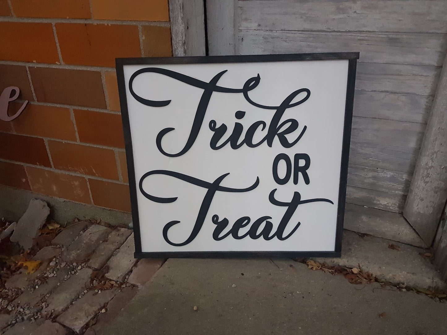 Extra Large Trick or Treat, Halloween, Large, Decor, Large Wood Sign, Over Sized, Raised Text, Sign, Shabby Chic, Rustic, 3D