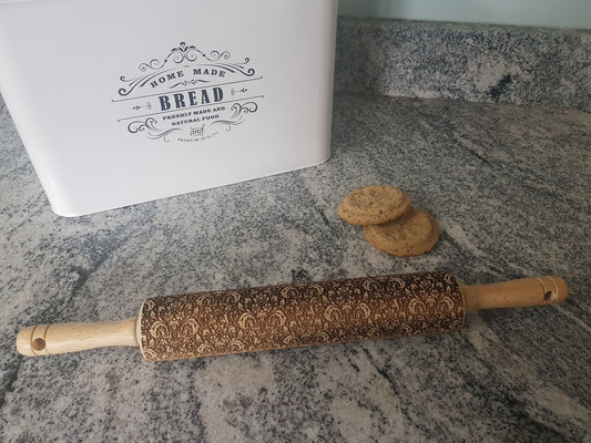Scale Pattern Alligator Crocodile Reptile Scales 10 Inch Rolling Pin Pie  Crust Gift Embossed Pottery Texture Roller Cookie Stamp