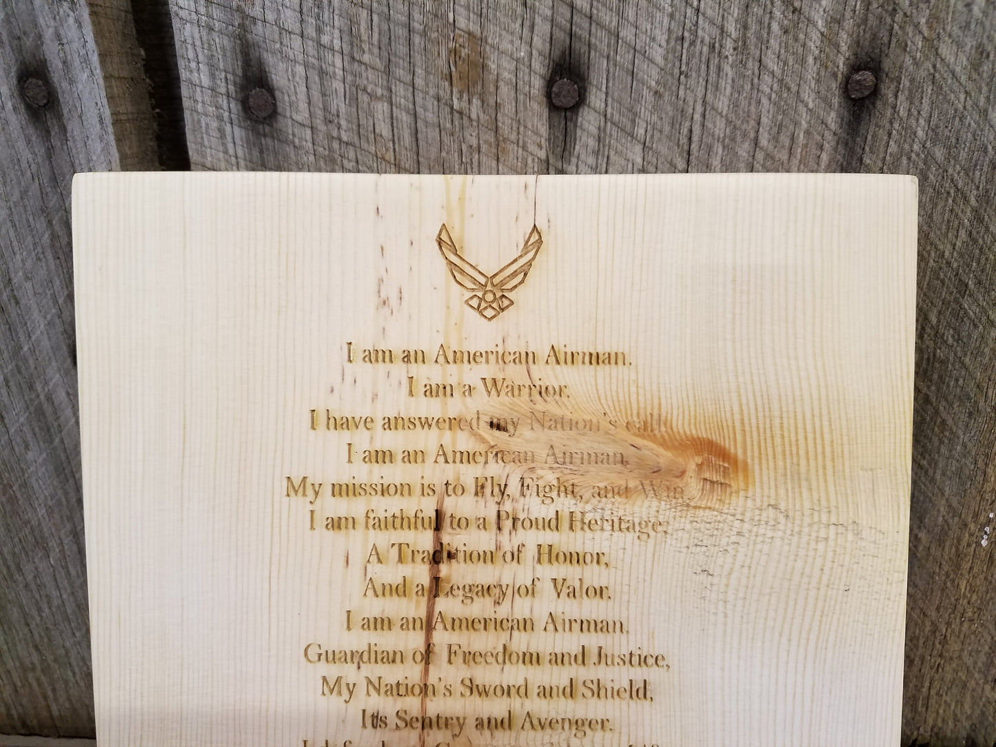 Air Force, Gift, appreciation, Sign, Wood, going away present, Award, great for Military, Engraved, Pine, Rustic